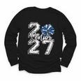 Class Of 2027 Cheer Blue Senior 2027 Back To School Youth Long Sleeve Tee Class Of 2027 Cheer Blue Senior 2027 Back To School Youth Long Sleeve Tee