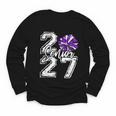 Class Of 2027 Cheer Purple Senior 2027 Back To School Youth Long Sleeve Tee Class Of 2027 Cheer Purple Senior 2027 Back To School Youth Long Sleeve Tee
