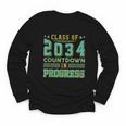 Class Of 2034 Countdown In Progress Fun Back To School Retro Youth Long Sleeve Tee Class Of 2034 Countdown In Progress Fun Back To School Retro Youth Long Sleeve Tee