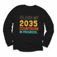 Class Of 2035 Countdown In Progress Fun Back To School Retro Youth Long Sleeve Tee