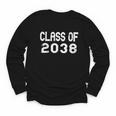 Class Of 2038 Grow With Me Graduation Back To School Youth Long Sleeve Tee