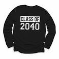 Class Of 2040 Senior Graduation Year Vintage Back To School Youth Long Sleeve Tee