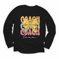 Coach Team Groovy Coquette Bow Cute Back To School Youth Long Sleeve Tee Coach Team Groovy Coquette Bow Cute Back To School Youth Long Sleeve Tee