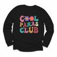 Cool Paras Club Paraprofessional Groovy Back To School Youth Long Sleeve Tee Cool Paras Club Paraprofessional Groovy Back To School Youth Long Sleeve Tee