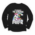 Crush Pre-K Girls Back To School Unicorn First Day Preschool Youth Long Sleeve Tee Crush Pre-K Girls Back To School Unicorn First Day Preschool Youth Long Sleeve Tee