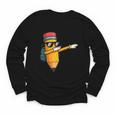 Dabbing Pencil Dancing Back To School First Day Student Boys Youth Long Sleeve Tee