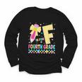 F Is For Fourth Grade Back To School Pencil Bow 4th Grade Youth Long Sleeve Tee F Is For Fourth Grade Back To School Pencil Bow 4th Grade Youth Long Sleeve Tee