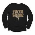 Fifth Grade Leopard Coquette Bow Back To School Women Girls Youth Long Sleeve Tee