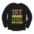 First Day Of 1st Grade Level Unlocked Back To School For Boy Youth Long Sleeve Tee First Day Of 1st Grade Level Unlocked Back To School For Boy Youth Long Sleeve Tee