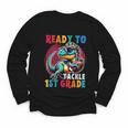 First Day Back To School 1st Grade Boys Football Dinosaur Youth Long Sleeve Tee
