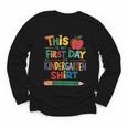 This Is My First Day Of Kindergarten Shirt Back To School Youth Long Sleeve Tee
