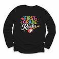 First Grade Rocks Colorful Back To School Guitar Youth Long Sleeve Tee