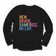 Gen Z Back To School New Grade Same Rizz No Cap Youth Long Sleeve Tee