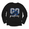 Go Cheer Panthers School Sports Name Spirit Back To School Youth Long Sleeve Tee