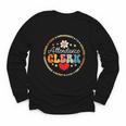 Groovy Attendance Clerk Back To School Appreciation Week Youth Long Sleeve Tee