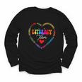 Groovy Literacy Team Reading Appreciation Back To School Youth Long Sleeve Tee