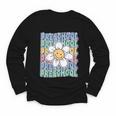 Groovy Preschool Cute Back To School First Day Of Pre K Youth Long Sleeve Tee Groovy Preschool Cute Back To School First Day Of Pre K Youth Long Sleeve Tee