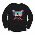 Happy 100 Days Of School Baseball Drip 100th Day Of School Youth Long Sleeve Tee Happy 100 Days Of School Baseball Drip 100th Day Of School Youth Long Sleeve Tee