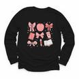 Happy Back To School 1st Day Toddler Girl Boho Coquette Bows Youth Long Sleeve Tee Happy Back To School 1st Day Toddler Girl Boho Coquette Bows Youth Long Sleeve Tee