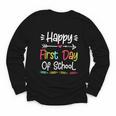 Happy First Day Of School Back To School Kids Students Youth Long Sleeve Tee Happy First Day Of School Back To School Kids Students Youth Long Sleeve Tee