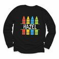 Hazel Crayon Back To School Kids Youth Long Sleeve Tee Hazel Crayon Back To School Kids Youth Long Sleeve Tee