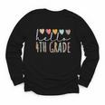 Hello 4th Grade Back To School Fourth Grade Vibes Heart Love Youth Long Sleeve Tee