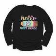 Hello First Grade Back To School Pencil Tie Dye 1st Grade Youth Long Sleeve Tee Hello First Grade Back To School Pencil Tie Dye 1st Grade Youth Long Sleeve Tee