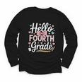 Hello Fourth Grade Back To School Girl Hearts Pink Bow Kids Youth Long Sleeve Tee Hello Fourth Grade Back To School Girl Hearts Pink Bow Kids Youth Long Sleeve Tee