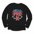 Hello Pre-K Preschool Squad Spider Back To School First Day Youth Long Sleeve Tee