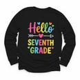 Hello Seventh 7TH Grade Back To School Kids Students Tee Youth Long Sleeve Tee