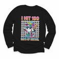 I Hit 100 Days Of School Baseball Ice Cram Drip 100th Boys Youth Long Sleeve Tee