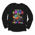 I'm Ready To Crush First Grade Dinosaur Truck Back To School Youth Long Sleeve Tee I'm Ready To Crush First Grade Dinosaur Truck Back To School Youth Long Sleeve Tee