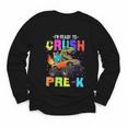I'm Ready To Crush Pre-k Dinosaur Truck Back To School Boys Youth Long Sleeve Tee I'm Ready To Crush Pre-k Dinosaur Truck Back To School Boys Youth Long Sleeve Tee