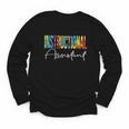 Instructional Assistant Tie Dye Back To School For Work Youth Long Sleeve Tee