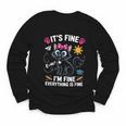 It's Fine I'm Fine Everything Is Fine Cat Back To School Youth Long Sleeve Tee It's Fine I'm Fine Everything Is Fine Cat Back To School Youth Long Sleeve Tee