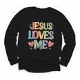 Jesus Loves Me Christian Kids Back To School Youth Long Sleeve Tee Jesus Loves Me Christian Kids Back To School Youth Long Sleeve Tee