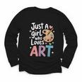 Just a Girl Who Loves Art Cute Back To School Kids Girls Youth Long Sleeve Tee Just a Girl Who Loves Art Cute Back To School Kids Girls Youth Long Sleeve Tee
