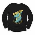 Kickflip Into 4th Grade Skateboard Lover Back To School Youth Long Sleeve Tee