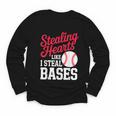 Kids Stealing Hearts Cute Baseball Boys Youth Long Sleeve Tee