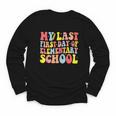 My Last First Day Of Elementary School Groovy Back To School Youth Long Sleeve Tee My Last First Day Of Elementary School Groovy Back To School Youth Long Sleeve Tee
