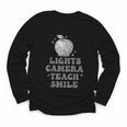 Lights Camera Teach Smile Disco-Ball Back To School Outfit Youth Long Sleeve Tee Lights Camera Teach Smile Disco-Ball Back To School Outfit Youth Long Sleeve Tee