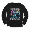 Middle School Level Unlocked Gamer First Day Back To School Youth Long Sleeve Tee Middle School Level Unlocked Gamer First Day Back To School Youth Long Sleeve Tee