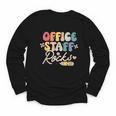 Office Staff Rocks Back To School Secretary Administrative Youth Long Sleeve Tee