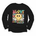 Peace Love Kindergarten Smile Face Back To School Girls Kids Youth Long Sleeve Tee Peace Love Kindergarten Smile Face Back To School Girls Kids Youth Long Sleeve Tee