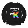 Popping Into Pre K Kid's Back To School Pop It Fidget Toy Youth Long Sleeve Tee