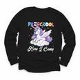 Preschool Here I Come Unicorn Back To School Girl Student Youth Long Sleeve Tee Preschool Here I Come Unicorn Back To School Girl Student Youth Long Sleeve Tee