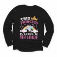Princess Going To 4th Grade Tee For Girls Back To School Youth Long Sleeve Tee Princess Going To 4th Grade Tee For Girls Back To School Youth Long Sleeve Tee