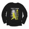 Ready To Crush Fourth Grade Softball USA Flag Back To School Youth Long Sleeve Tee