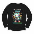 Ready To Crush Kindergarten Cute Robot Back To School Youth Long Sleeve Tee Ready To Crush Kindergarten Cute Robot Back To School Youth Long Sleeve Tee