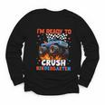 Ready To Crush Kindergarten Monster Truck Back To School Boy Youth Long Sleeve Tee Ready To Crush Kindergarten Monster Truck Back To School Boy Youth Long Sleeve Tee